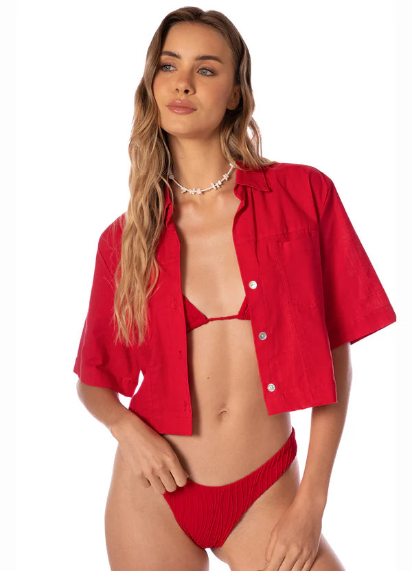 Shirt Katya Solid Crimson Heat