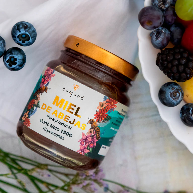 Caja con Miel Pura y Polen de Abeja
