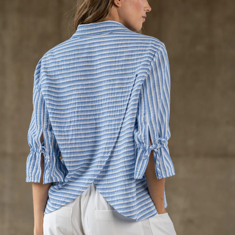 Camisa Chile Rayas Azules