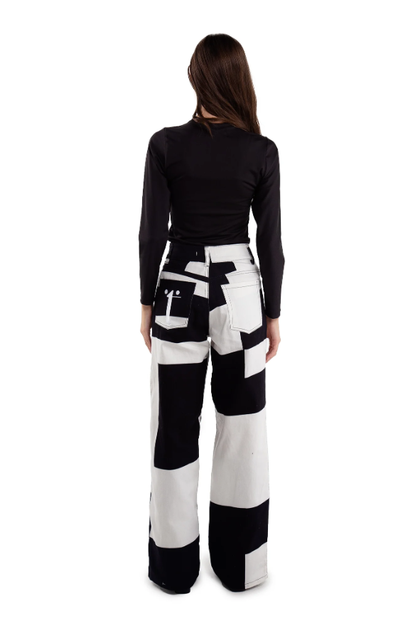 Salvarse Pant Negro y Blanco