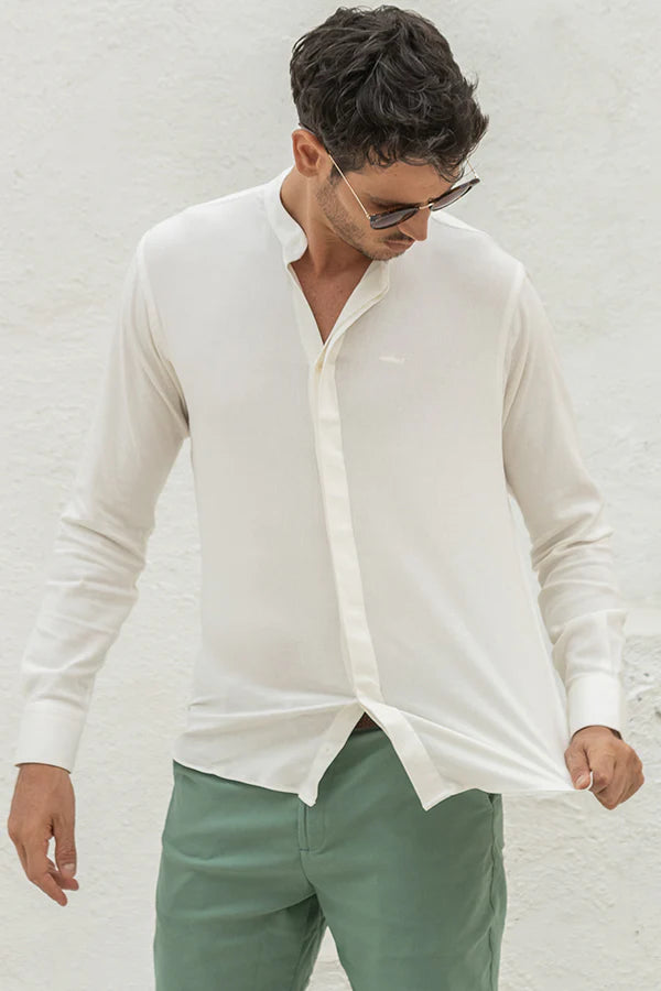 Camisa Cuello Neru Blanca Flex