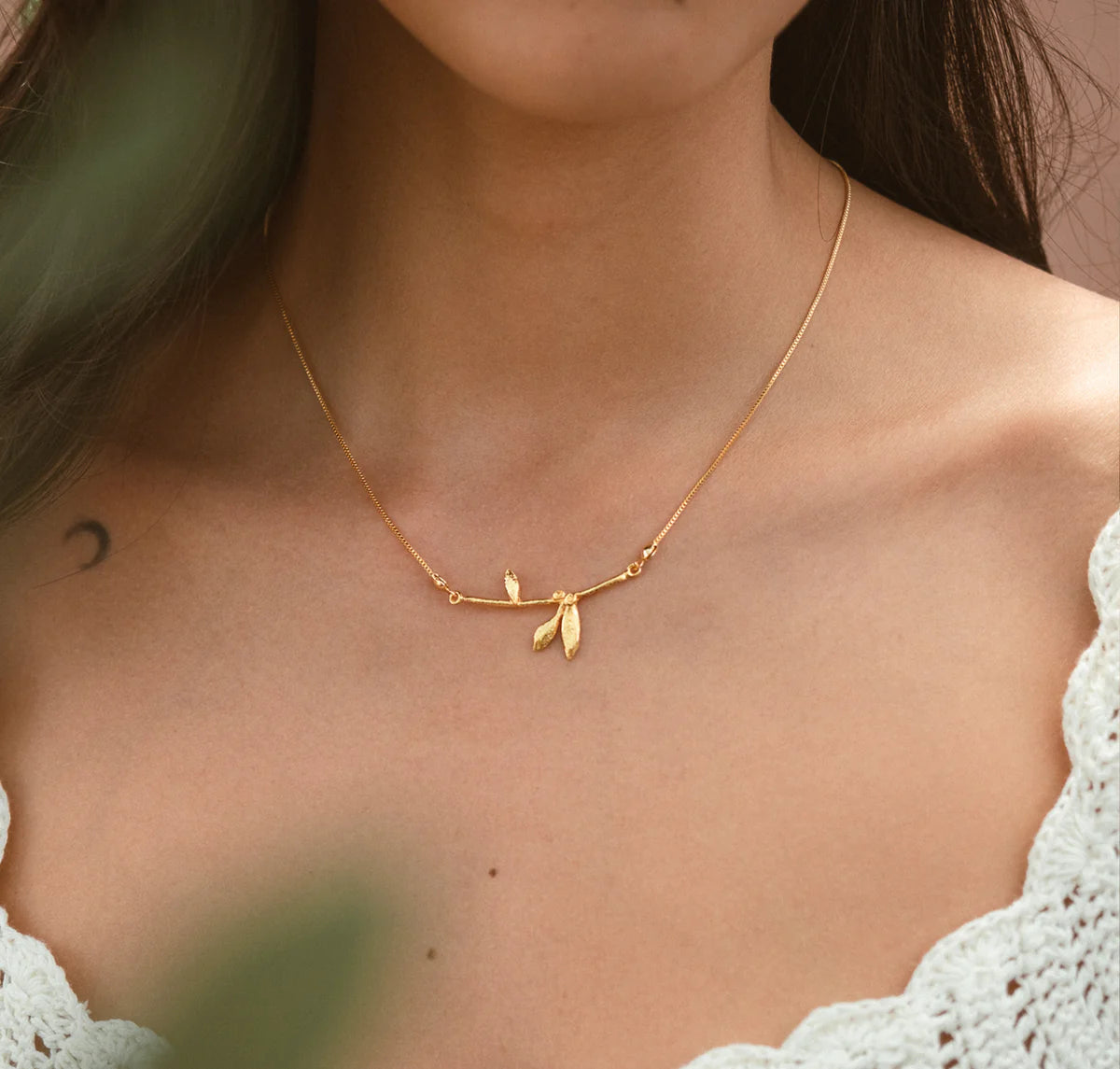 Collar Dije Rama Olivo