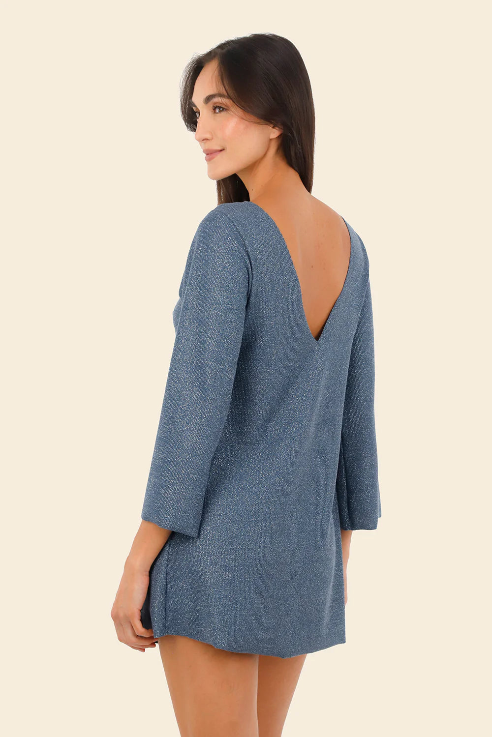 Dress Apogeo Textured Deep Blue