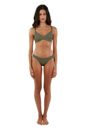 Majestic Top & Neo Paramount Bottom Textured Wave Clover Green