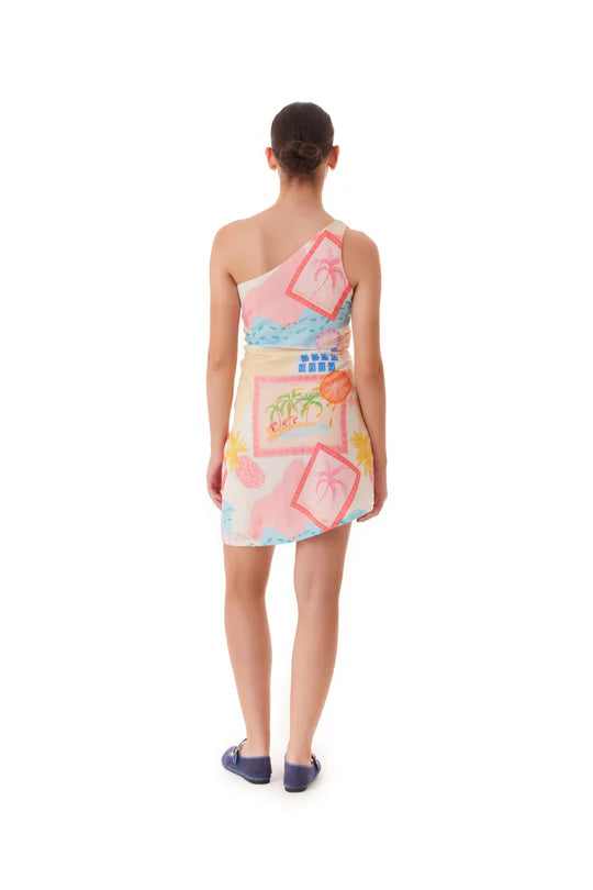 Vestido Sol Print Postcard