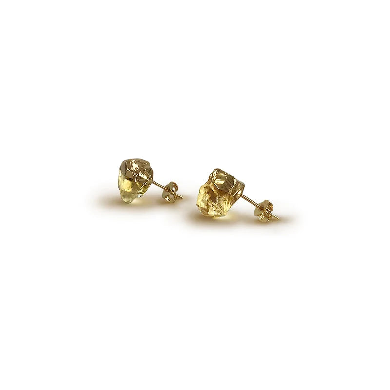 Aretes citrino en bruto m