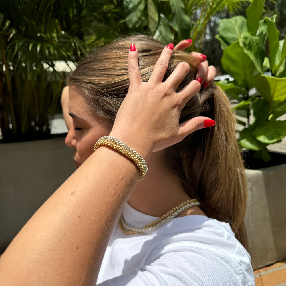 Pulsera Manglar Tejida Dorada