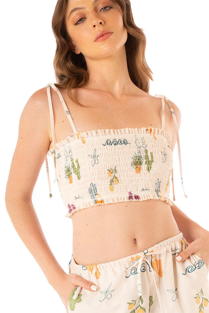 Crop Top Ceci Print La Villa