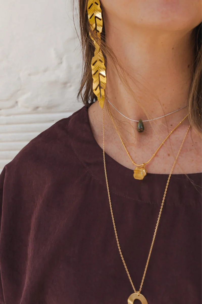Choker gota hilo jaspe sanguineo