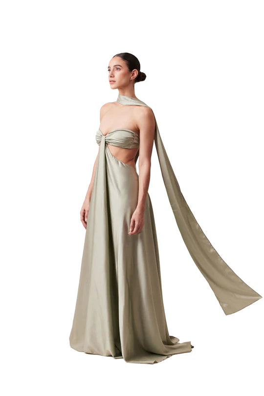 Vestido Nadia Verde Salvia