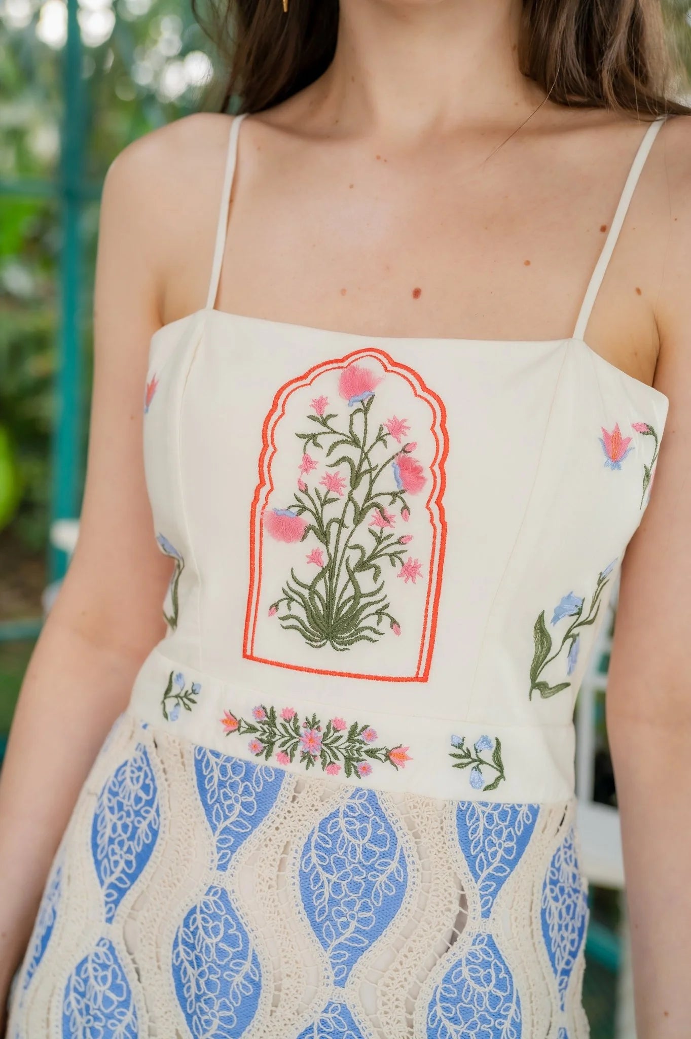 Vestido Largo Mumbai Embroidered