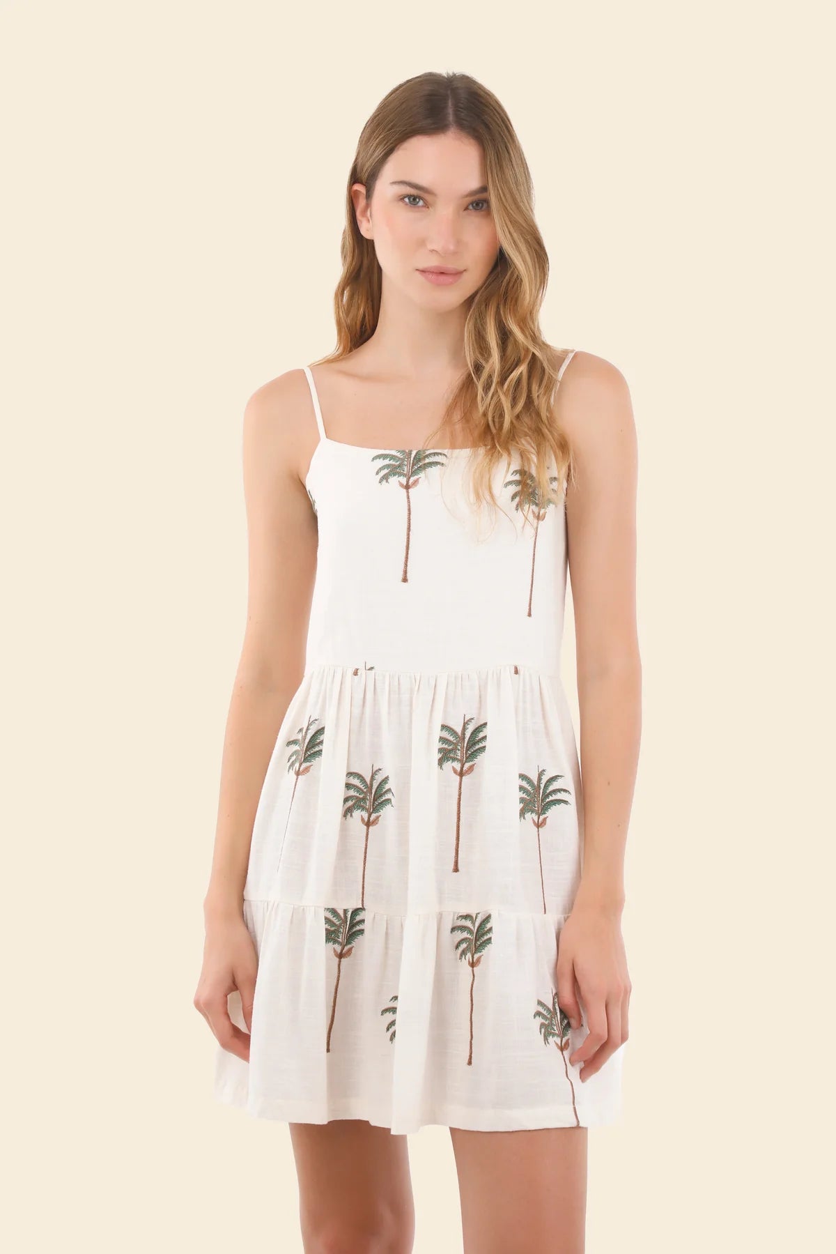 Dress Ivory Summer Palms Utopia
