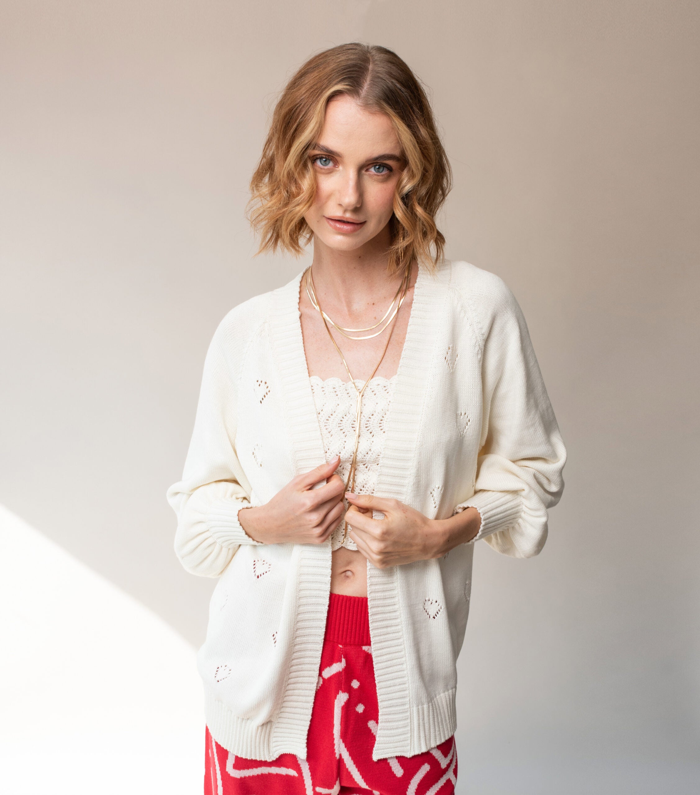 Saco Corazón de Azúcar Marfil