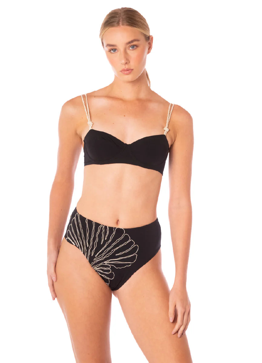 Top Sunny & Bottom Izzie Solid Black Reef