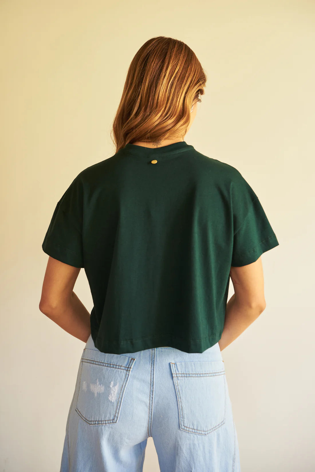 Camiseta Ruche Lateral Verde