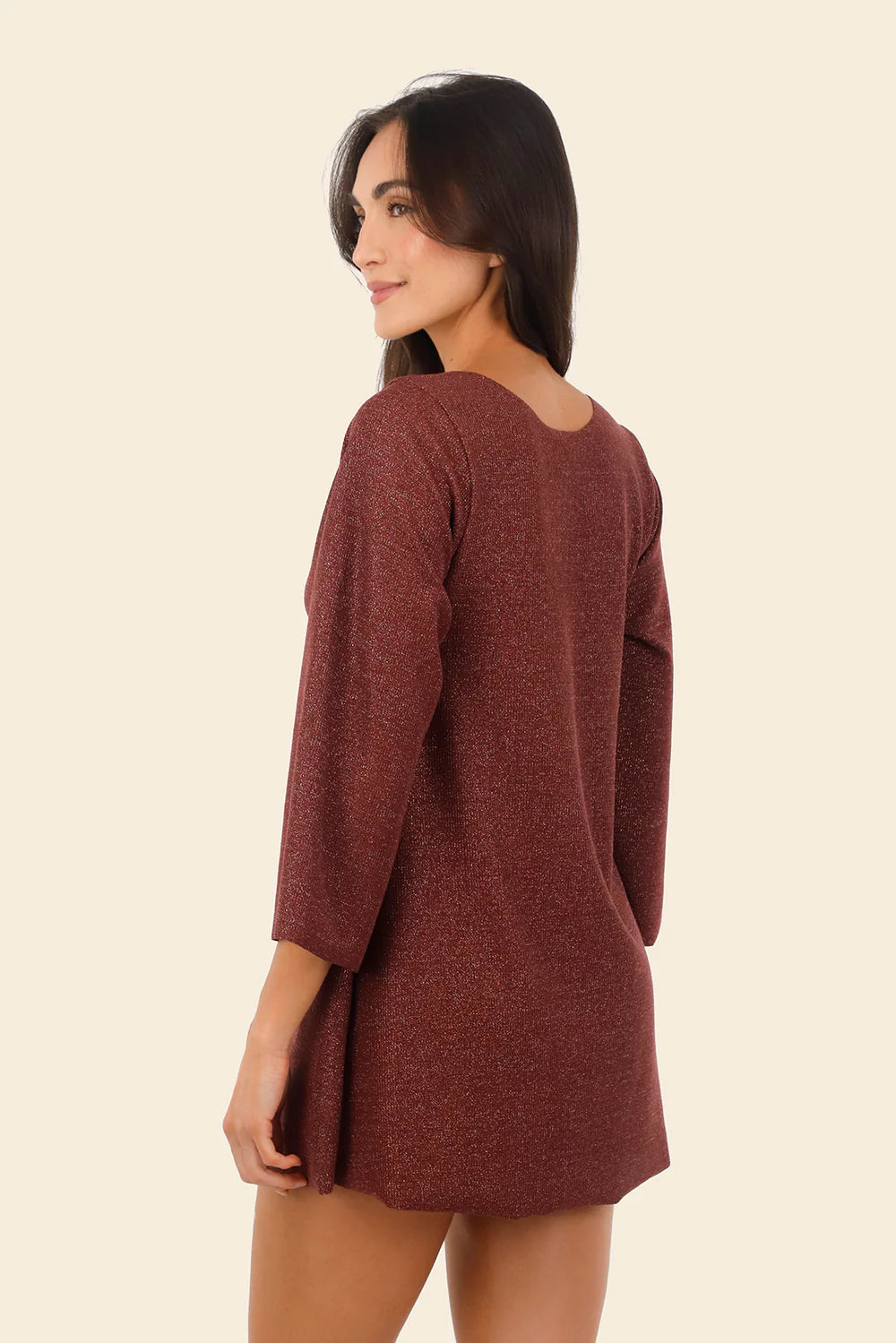 Dress Apogeo Textured Barn Red