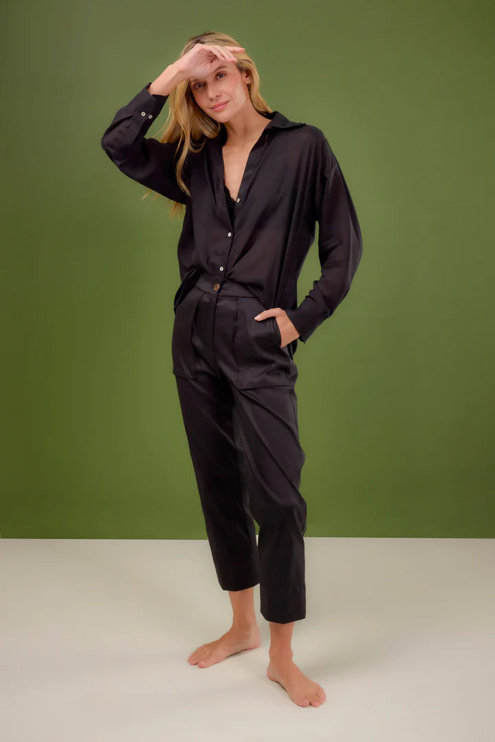 Pantalón Pacifista Brillo Black