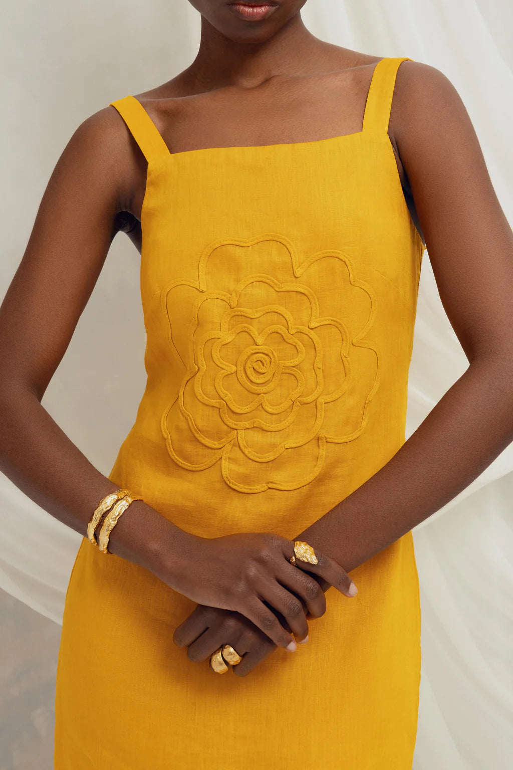 Vestido Sole Mostaza