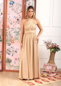 Perla Gold Maxi Dress