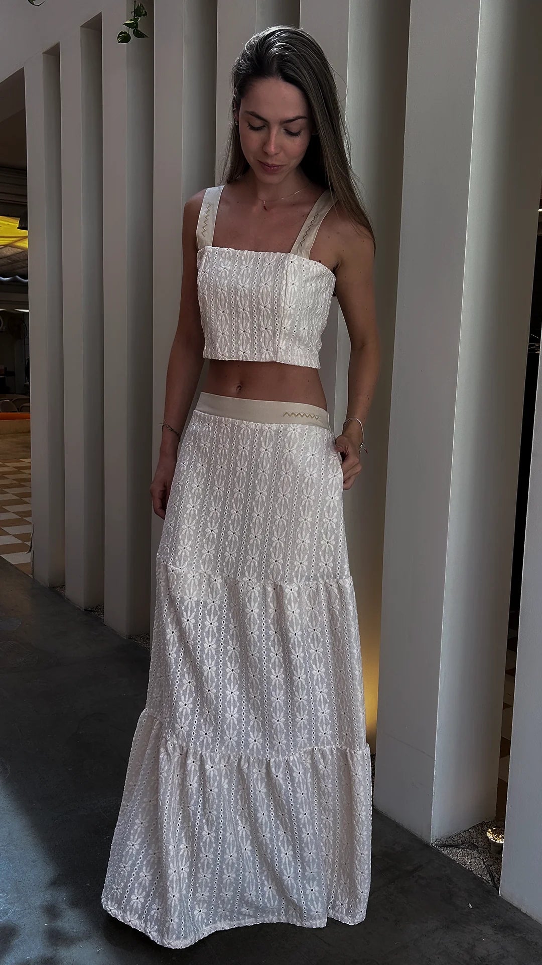 Falda y Top Esplendor Ivory