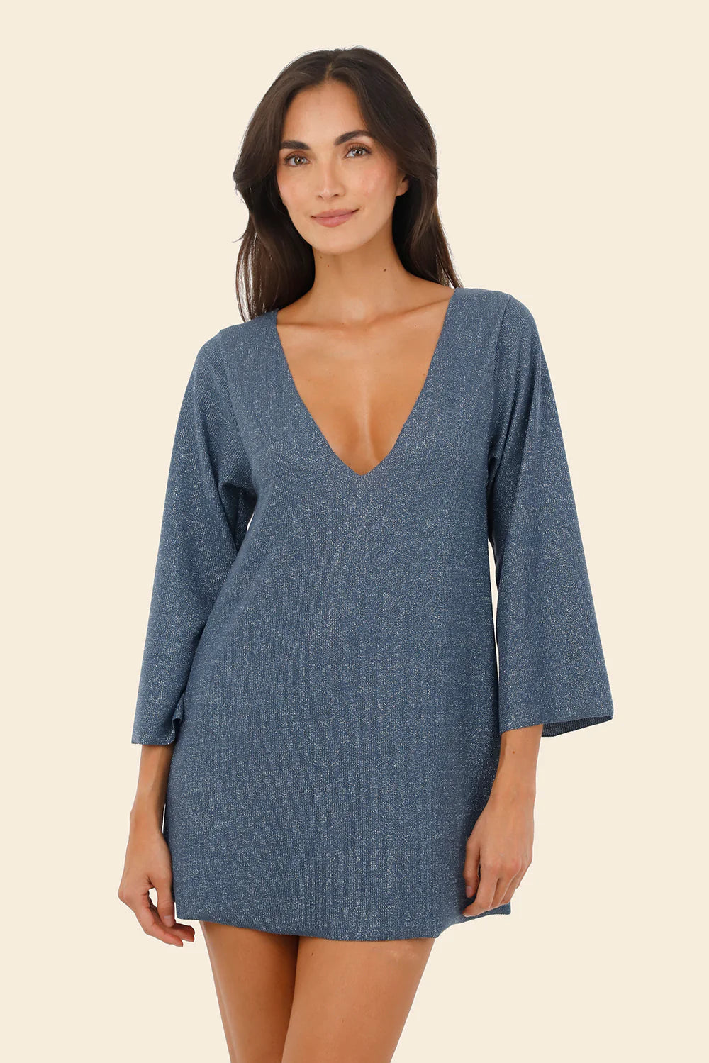 Dress Apogeo Textured Deep Blue