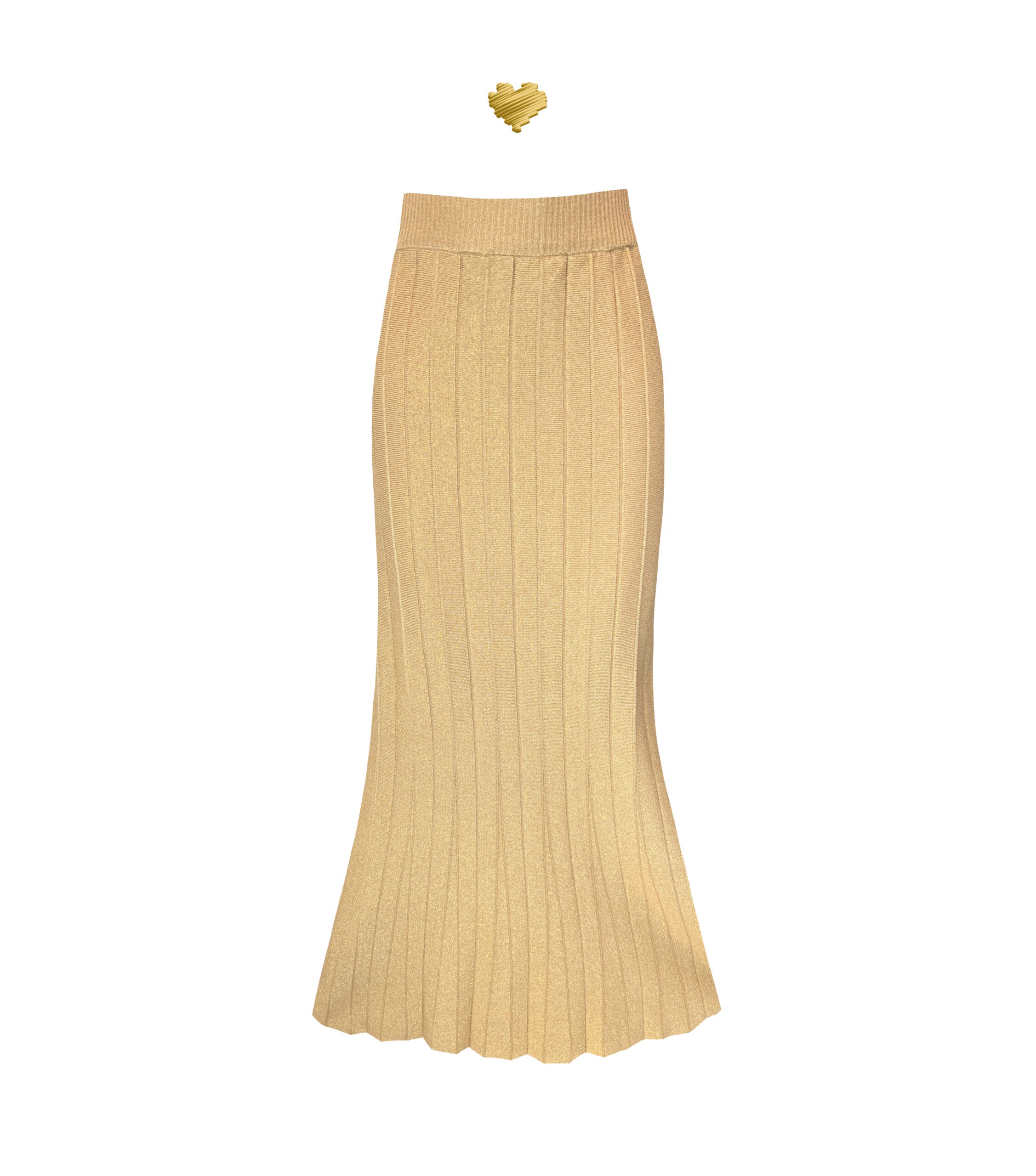 Falda Plisse Dorado