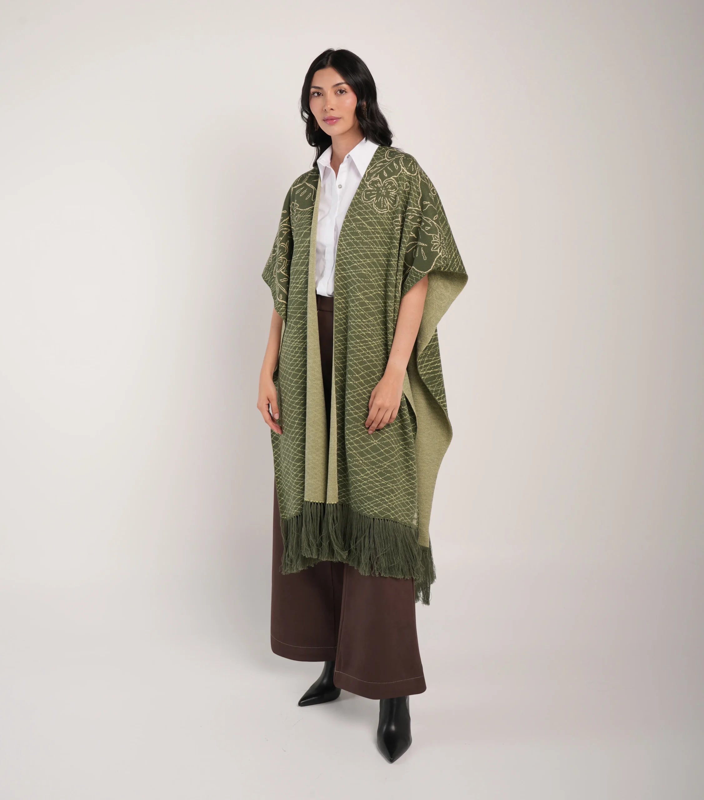 Maxi Poncho Origen Oliva