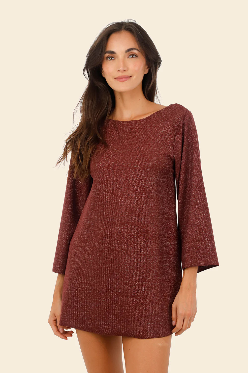 Dress Apogeo Textured Barn Red
