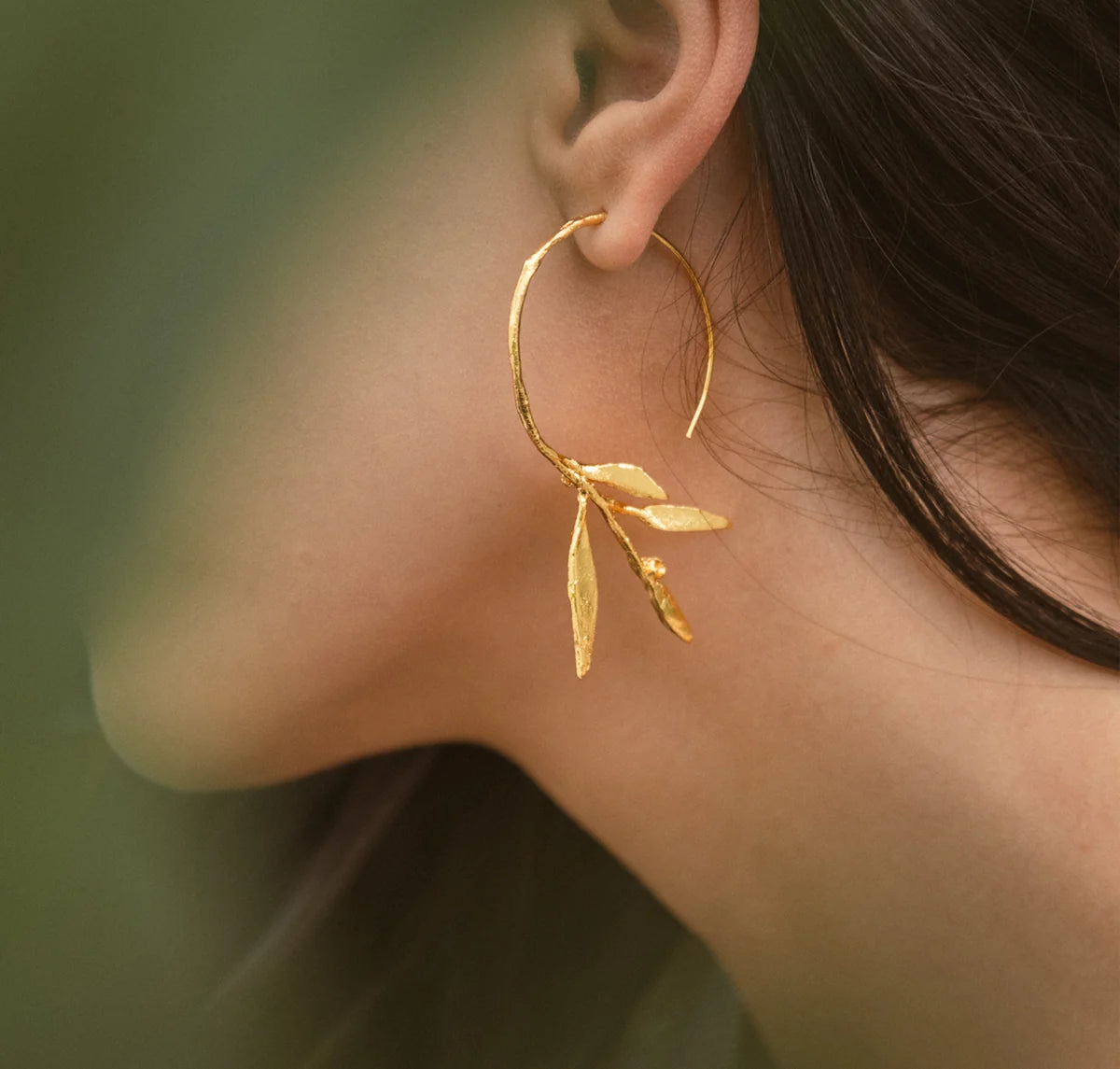Aretes Aro Olivo