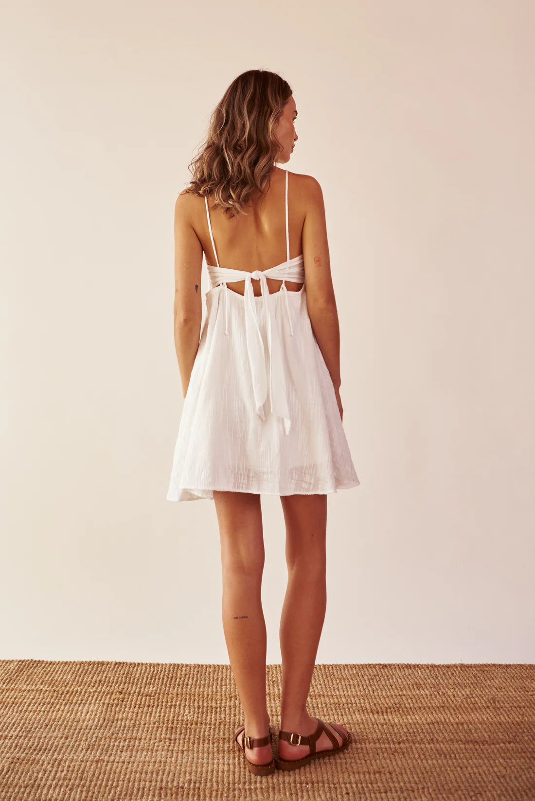 Vestido Lazo Corto Blanco