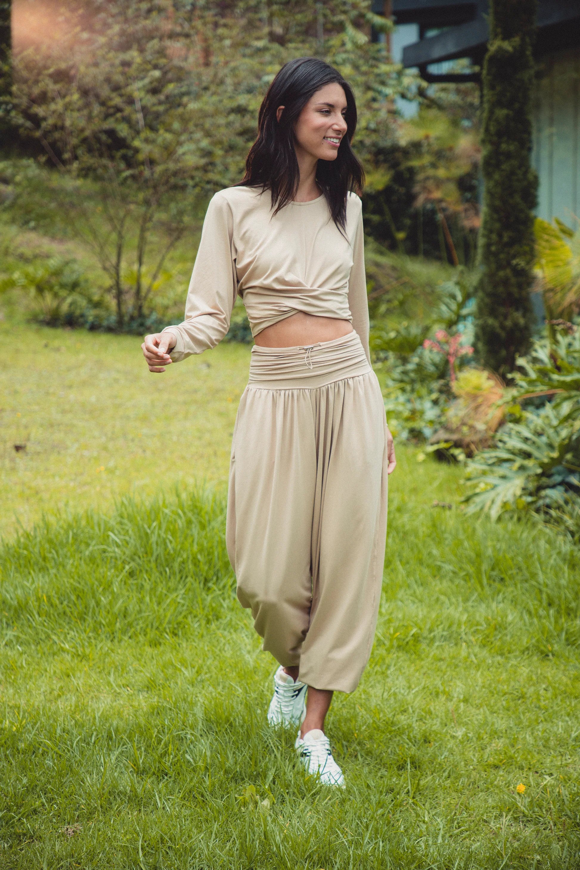 Pantalón Harem Con Pretina