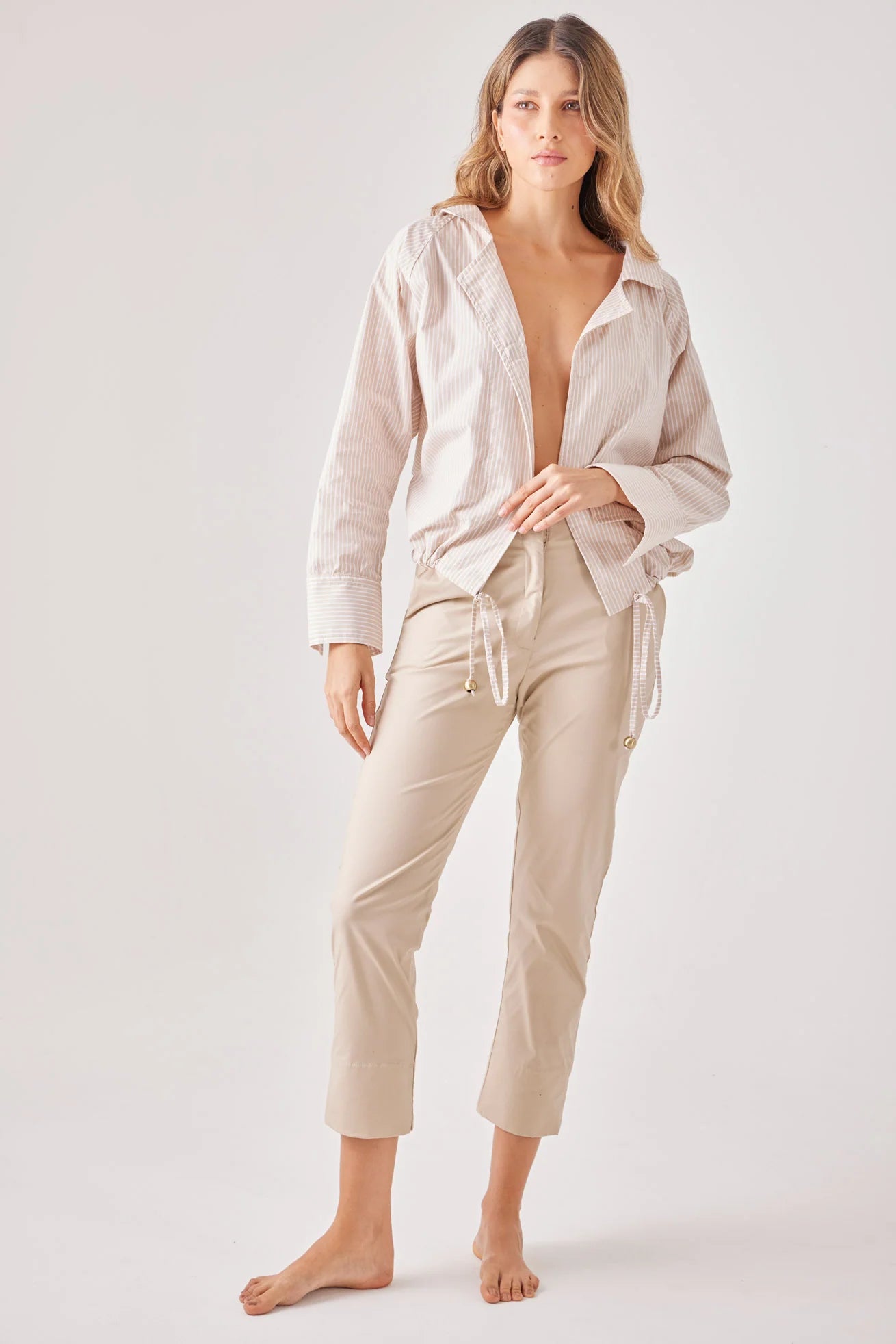 Chaqueta Tiz Rayas Kaki