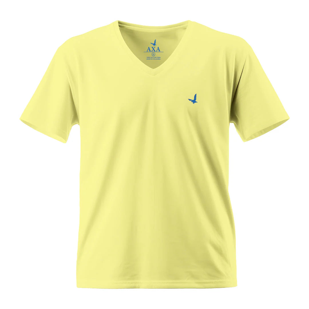 Camiseta Hombre Cuello V Algodón