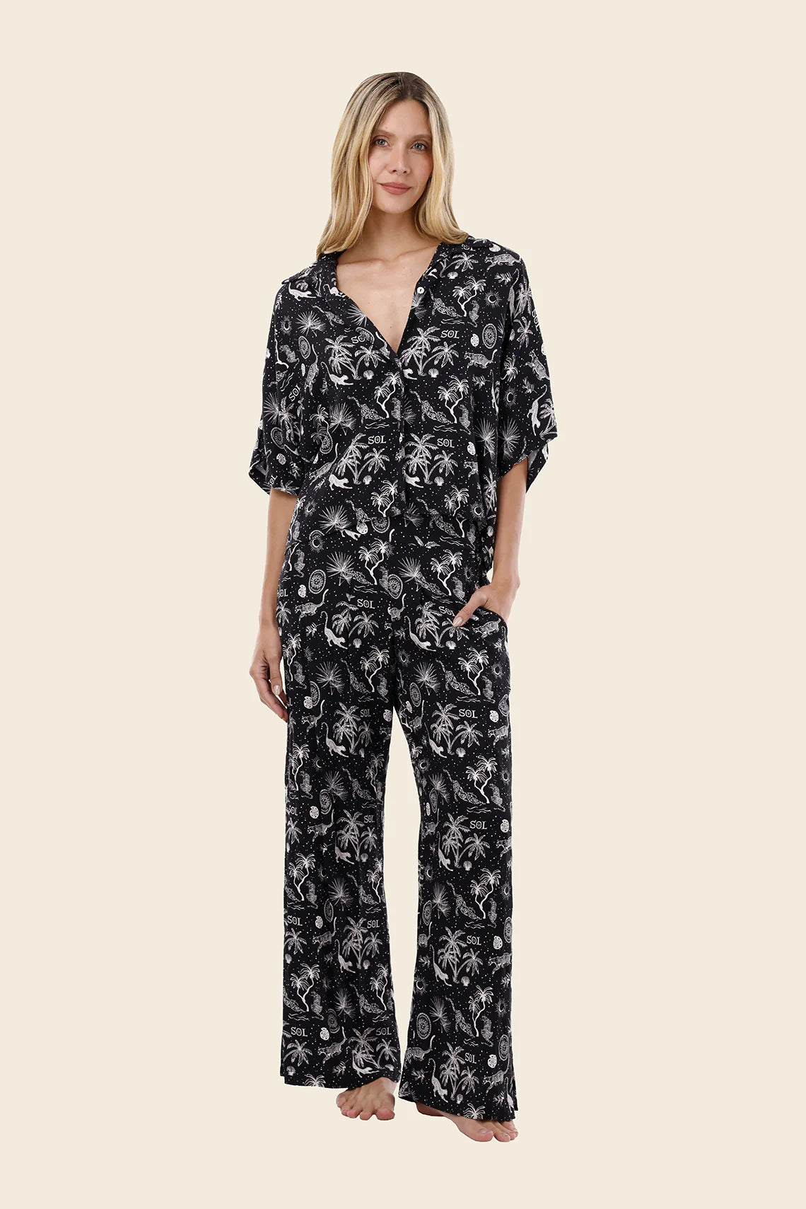Shirt Laze & Pant Jumper Black Sunset Dreams Pijama
