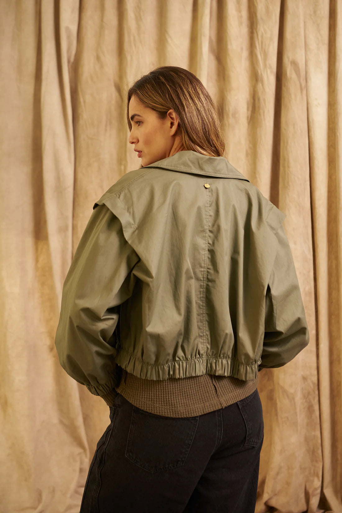 Chaqueta Trench Coant Verde Militar