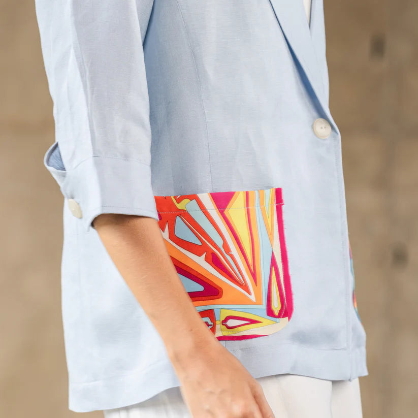 Blazer Esparrago Azul