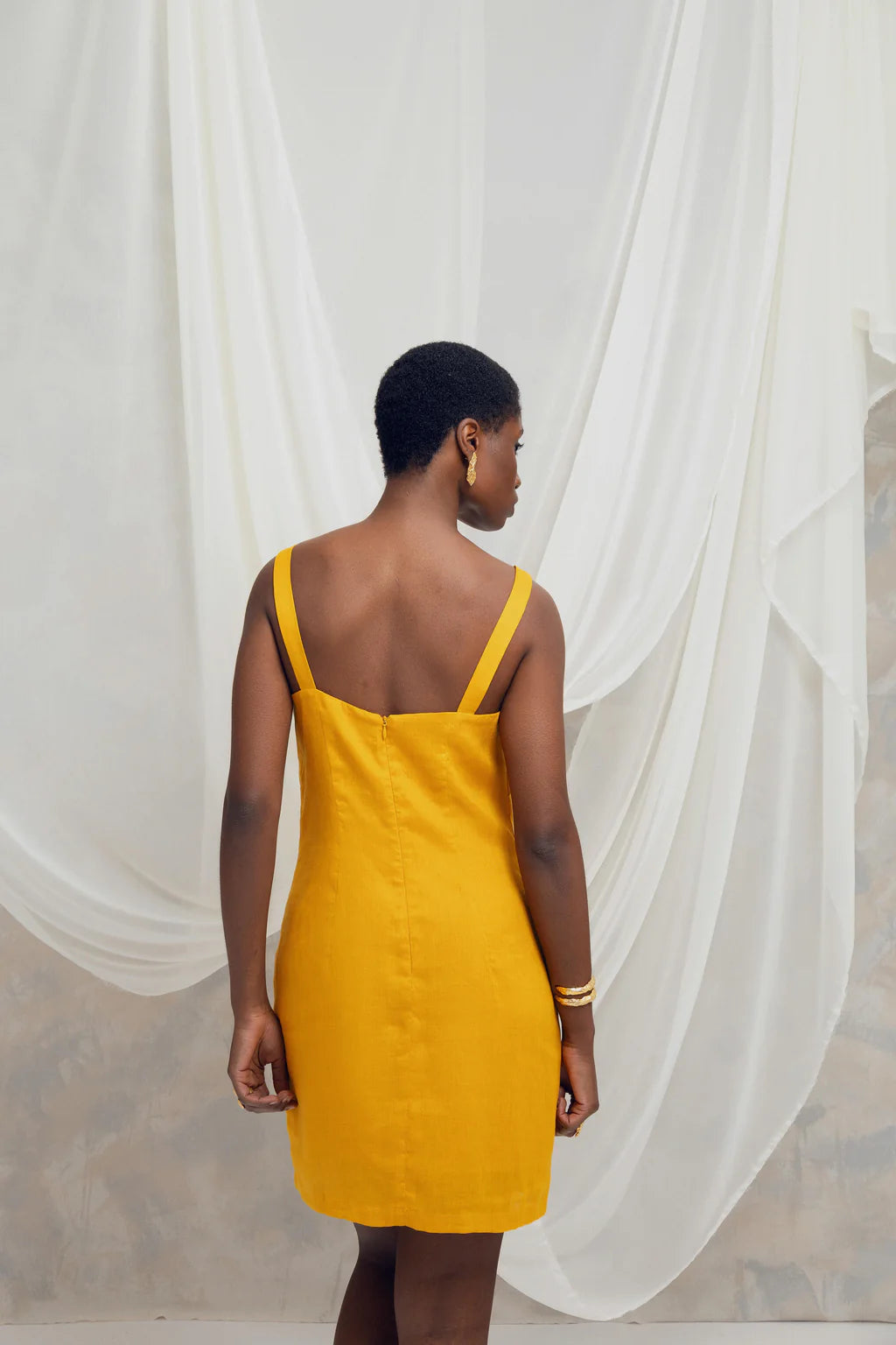 Vestido Sole Mostaza