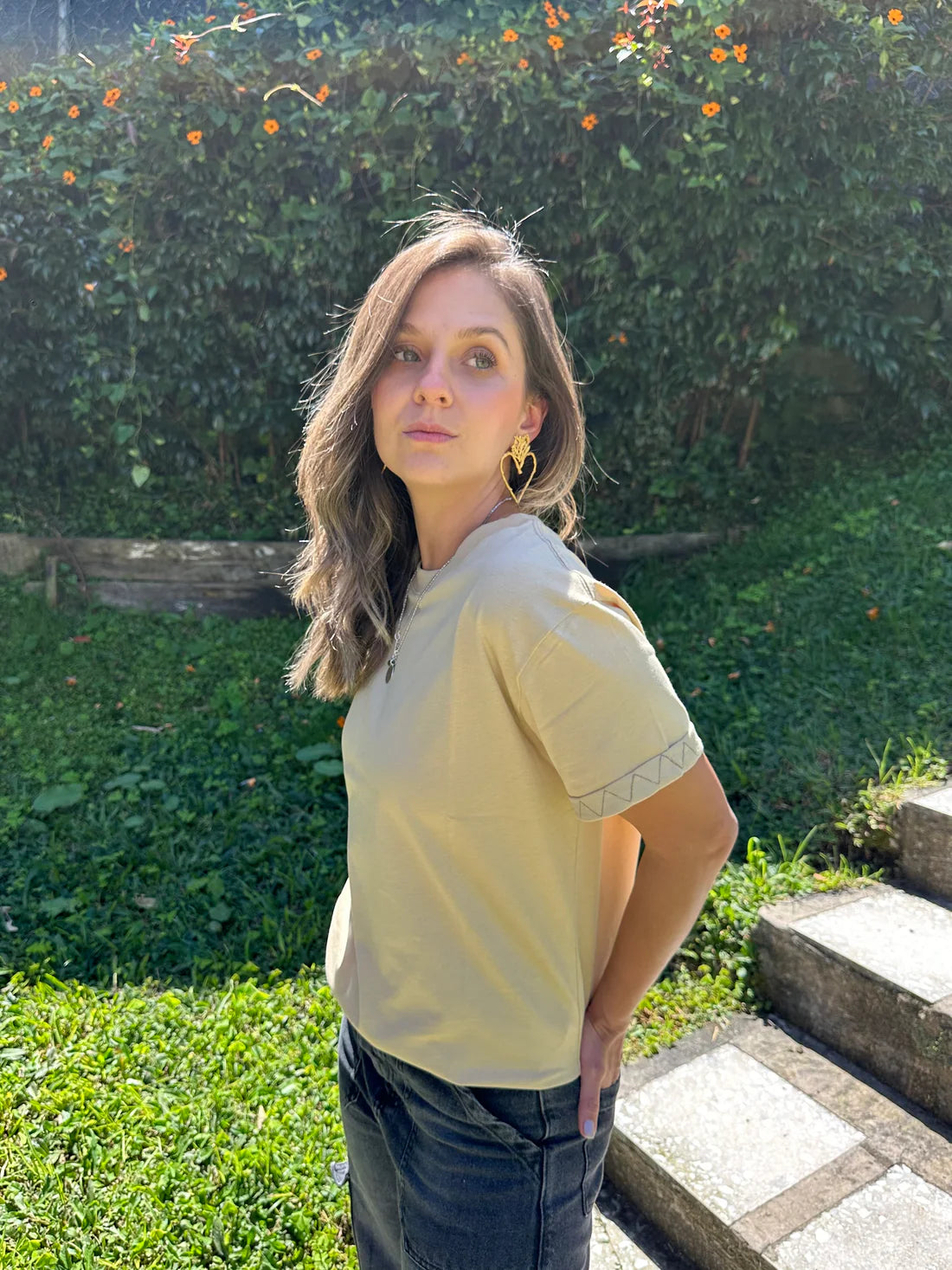 Camiseta Calma Beige