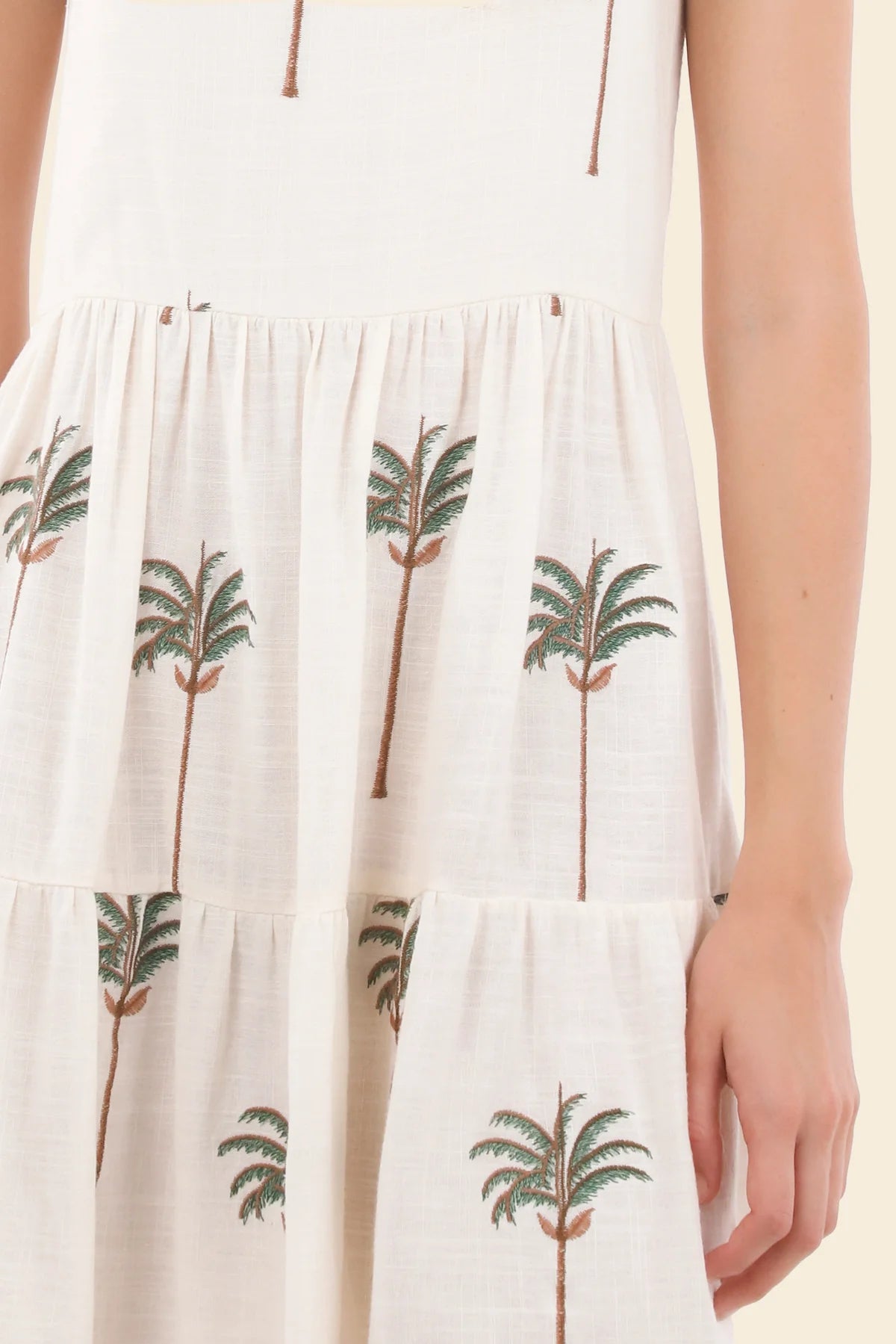 Dress Ivory Summer Palms Utopia