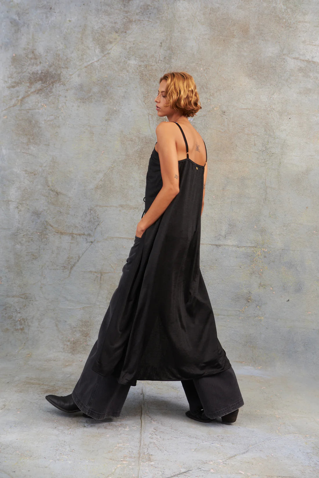 Kimono Satín Negro