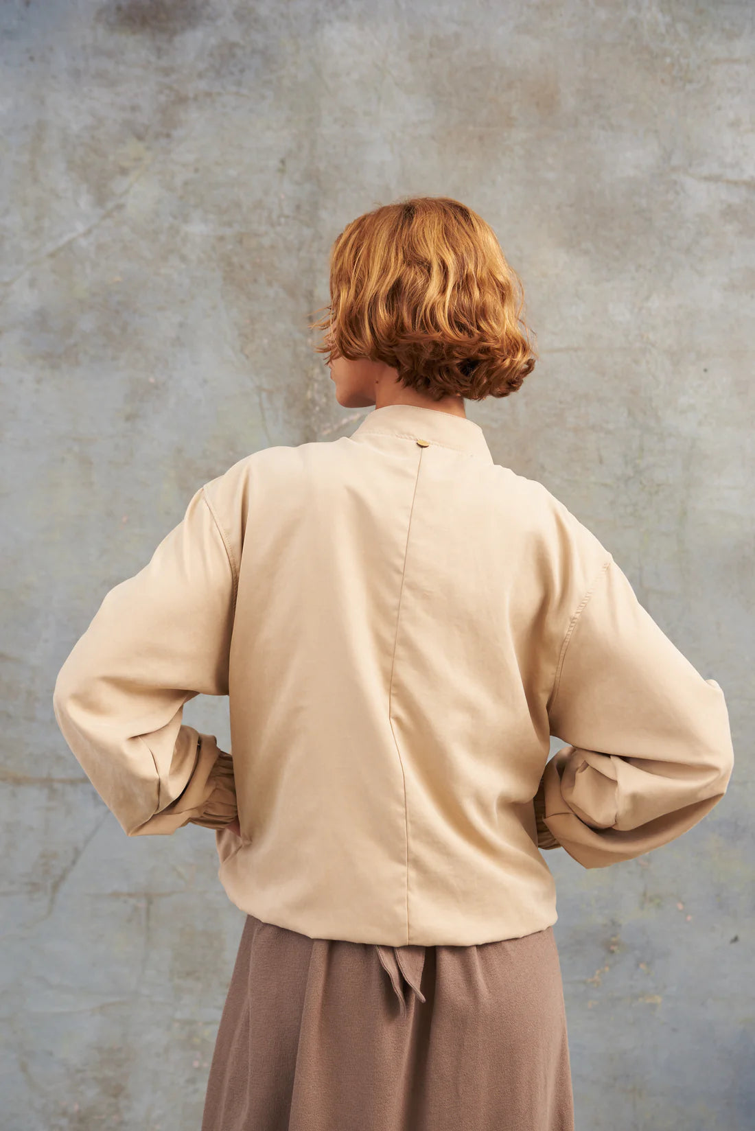 Chaqueta Recogido Bomber Caqui