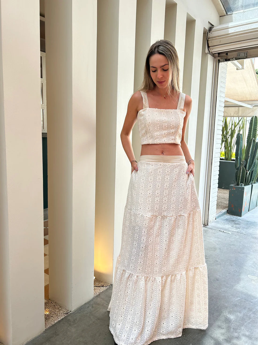 Falda y Top Esplendor Ivory