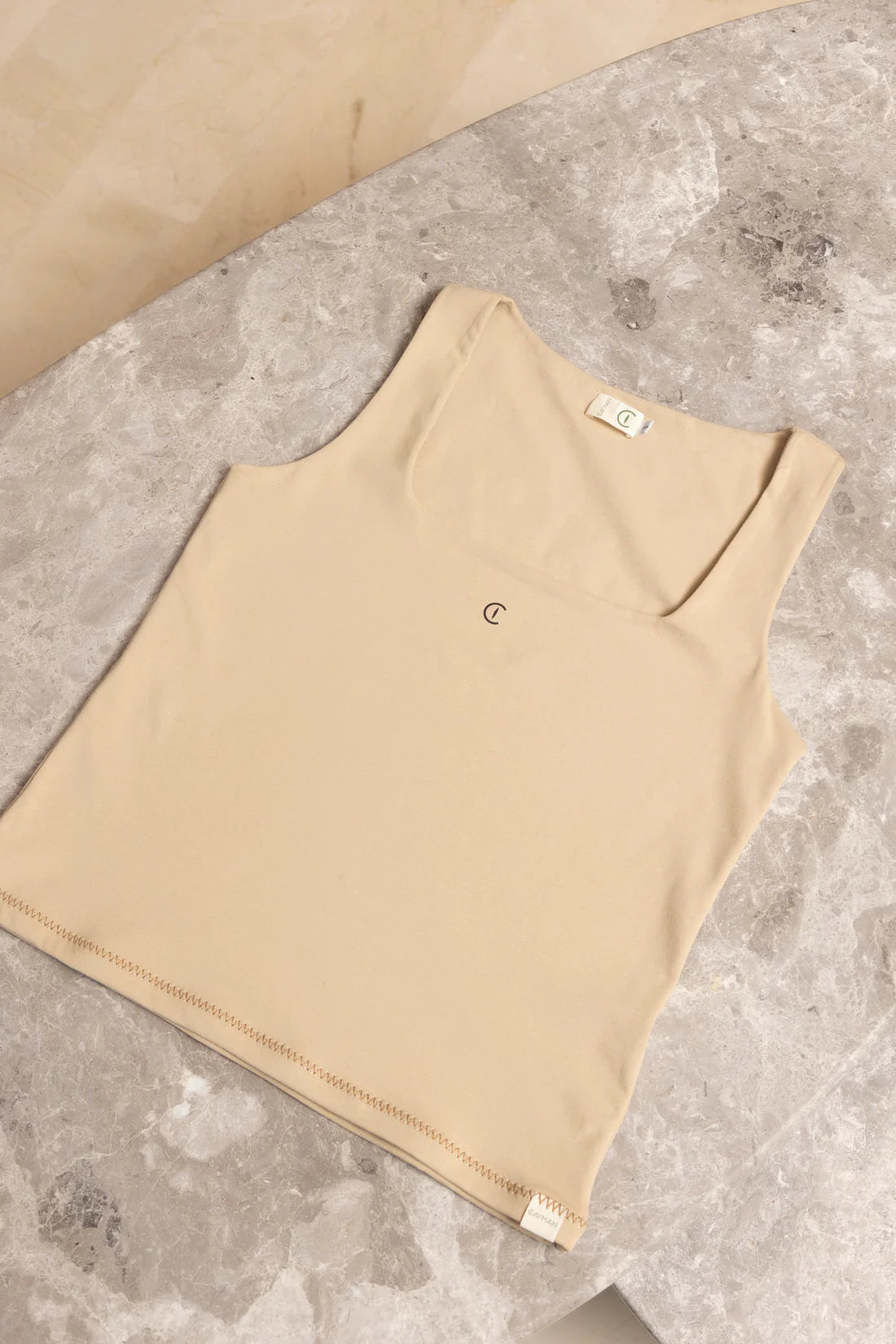 Square Aura Tank - Sand