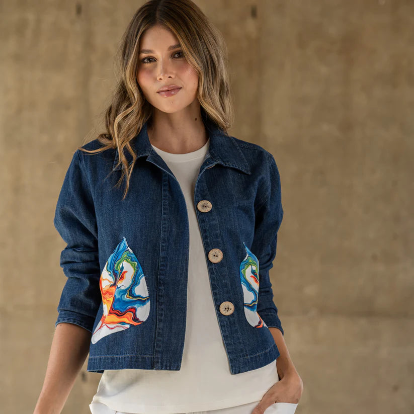 Chaqueta Fruta De La Pasión Indigo