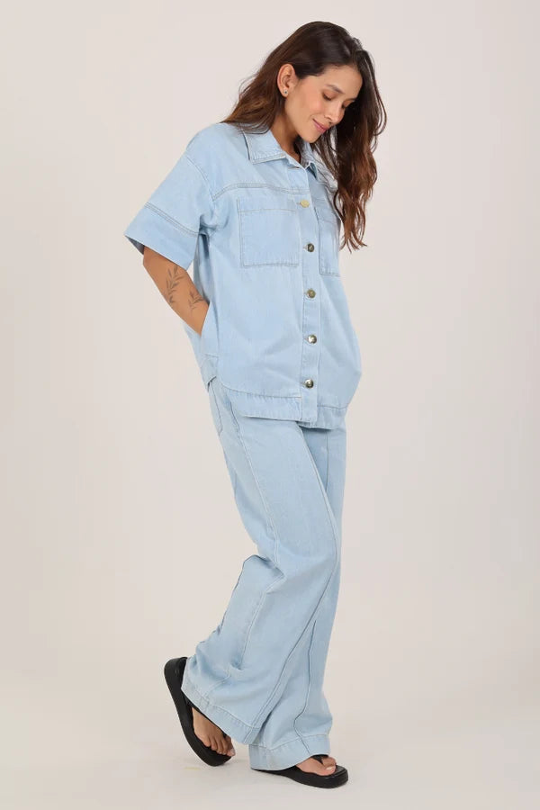 Pantalón ⁠⁠Go-To Denim Claro
