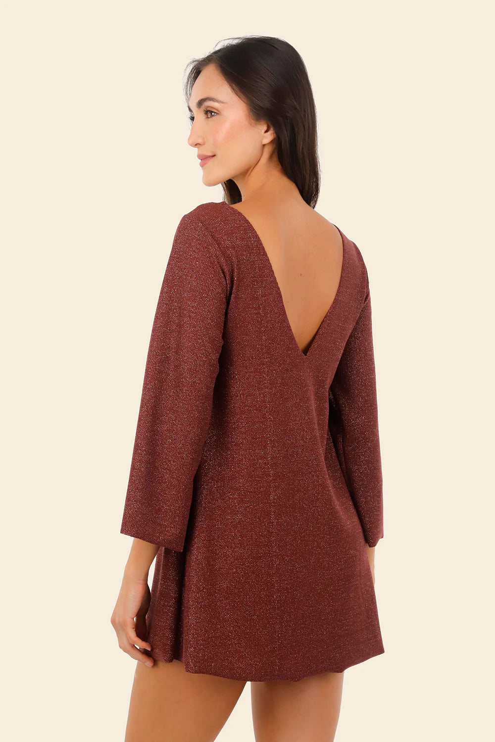 Dress Apogeo Textured Barn Red
