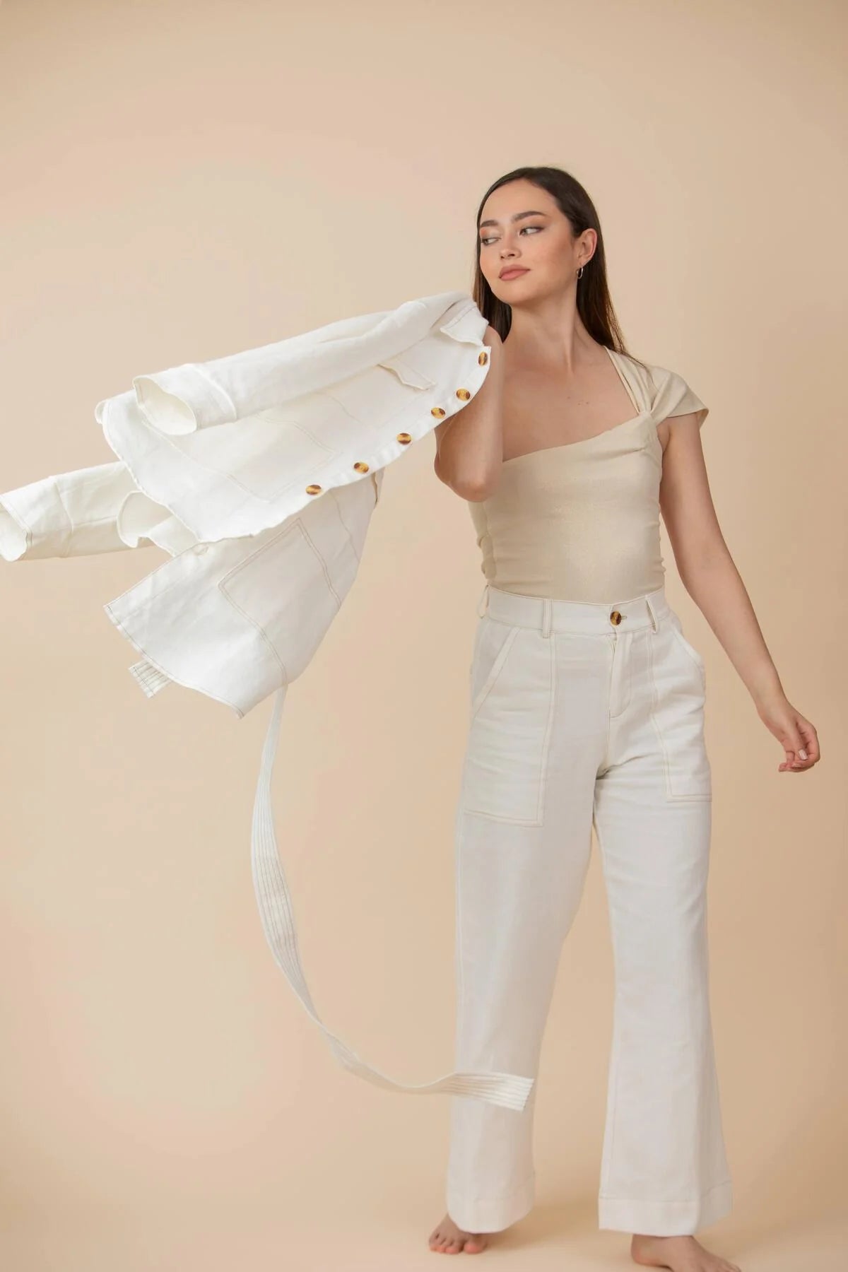 Pantalón Linen Cotton Off White