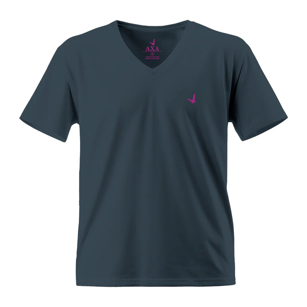 Camiseta Hombre Cuello V Algodón