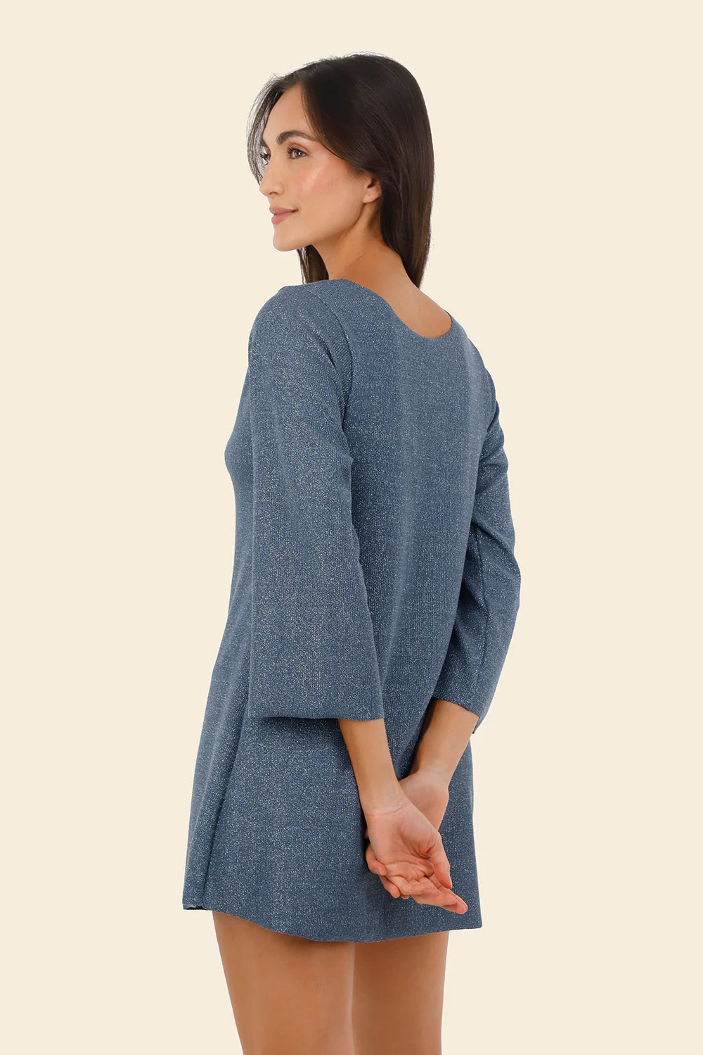 Dress Apogeo Textured Deep Blue