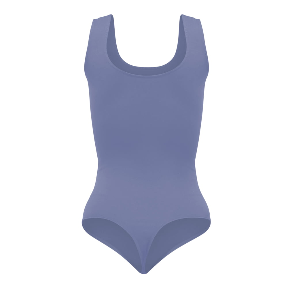 Body Sin Mangas Cuello Redondo Azul